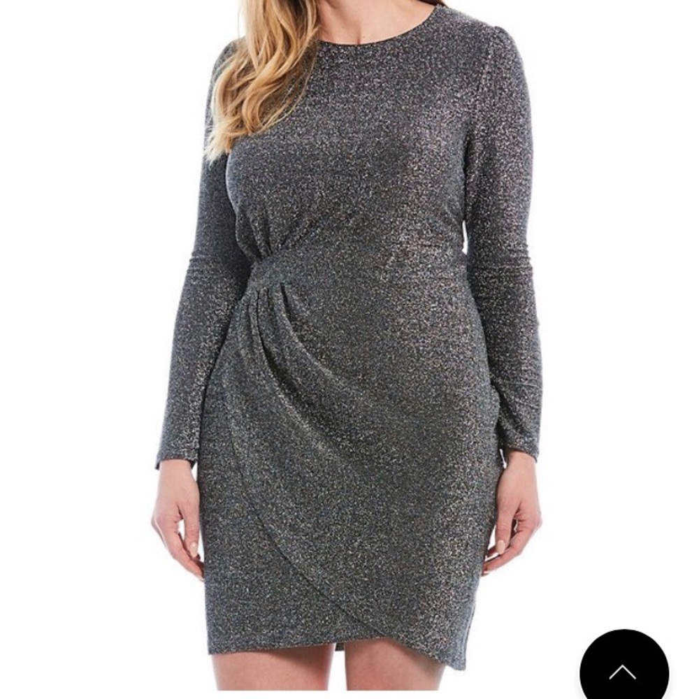 MICHAEL Michael Kors Long Sleeve Faux-Wrap Dress